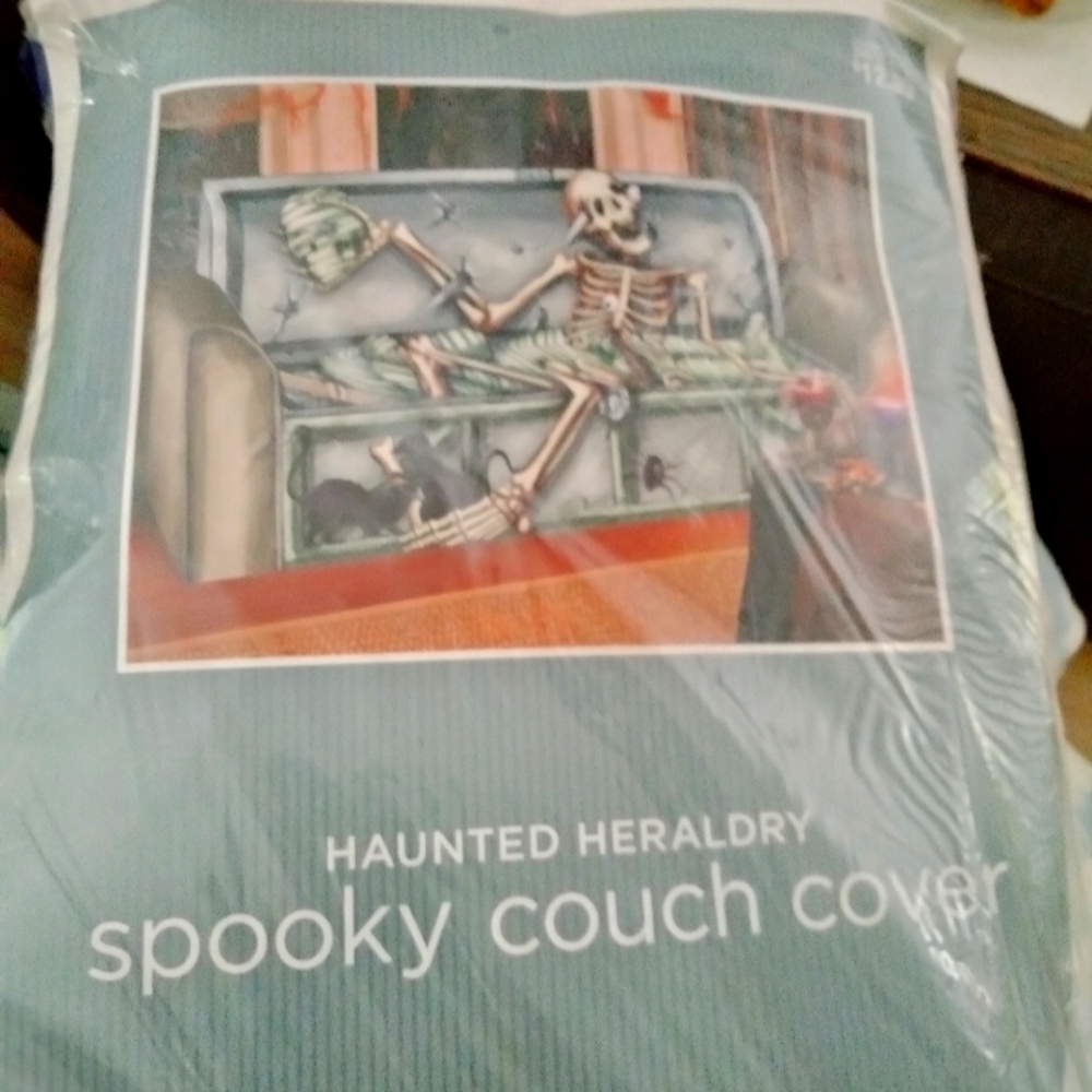 Haunted spooky couch cover